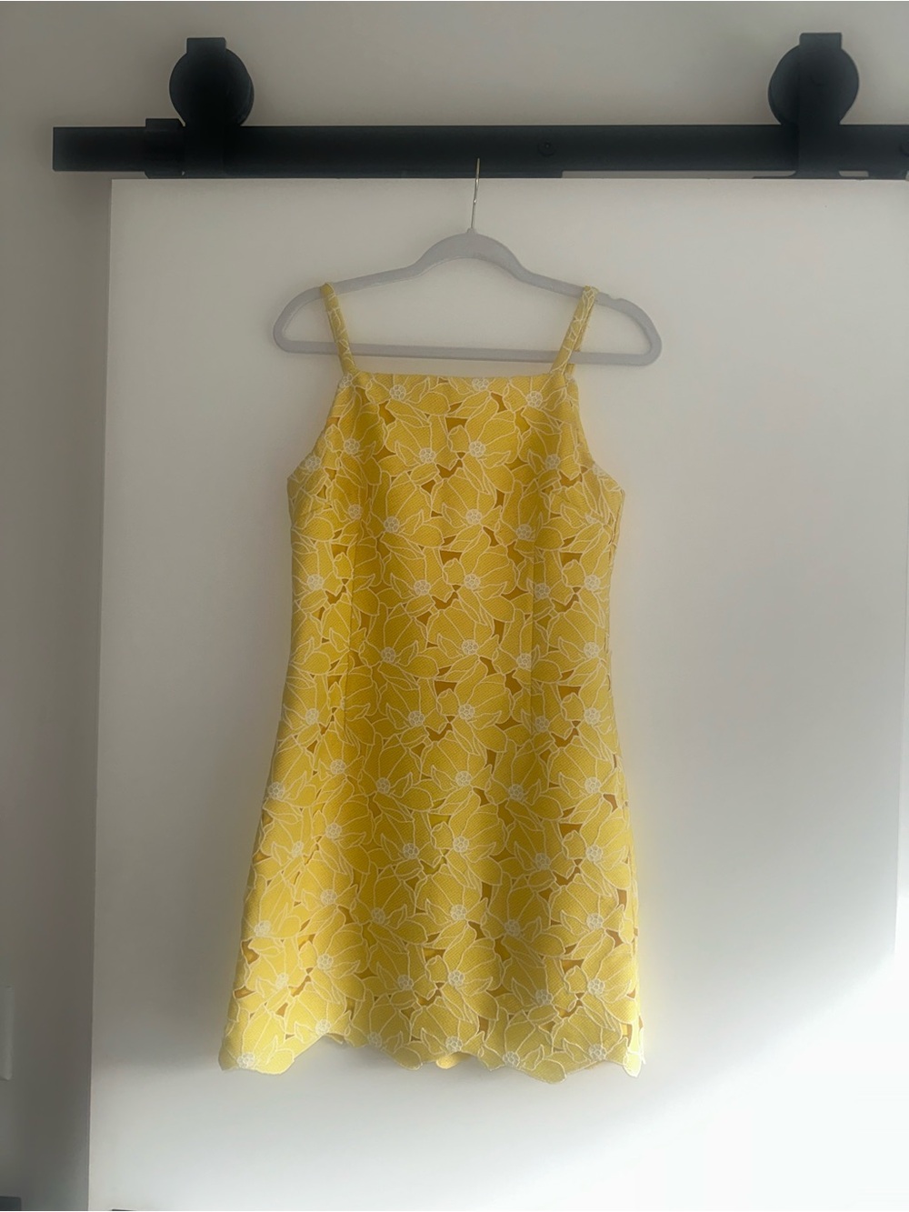 Milly Minis Yellow Floral Lace Trim Sundress